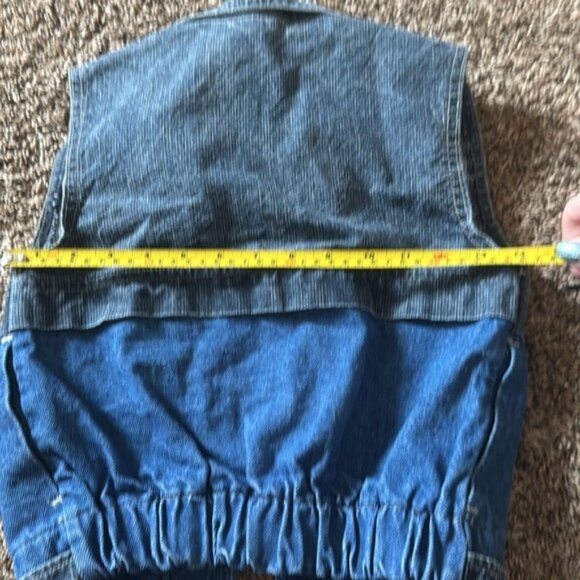 Wrangler Kids Denim Vest Jean Button Up Size S (6-8) - Picture 8 of 8